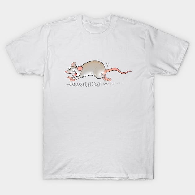 Rat On The Run. T-Shirt by JedDunstan